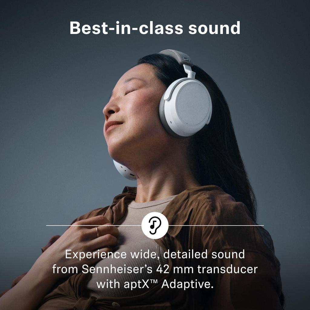 Sennheiser MOMENTUM 4 Wireless Premium Wireless Headphones In Black Noise 60 Hours of Low aptX Adaptive and Copper, High-Performance Drivers,
