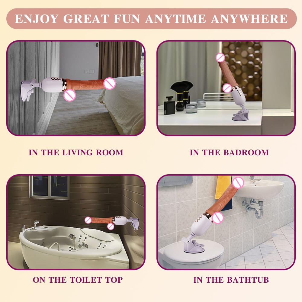 Automatic Plug Gun Machine Electric Dildo Simulation Telescopic Vibrator Female Masturbator Adult Sexmachine Sex Toy For Women