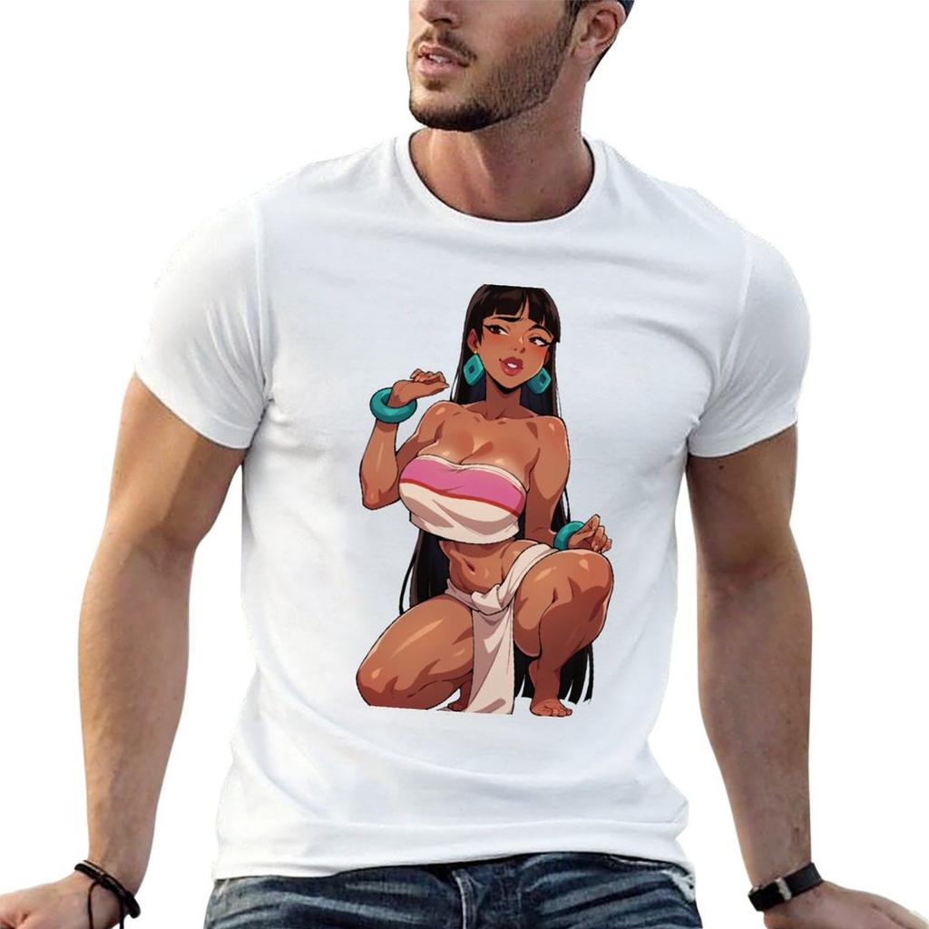 Mayan Anime Girl Tshirt Relaxed Fit Casual Short Sleeve Top