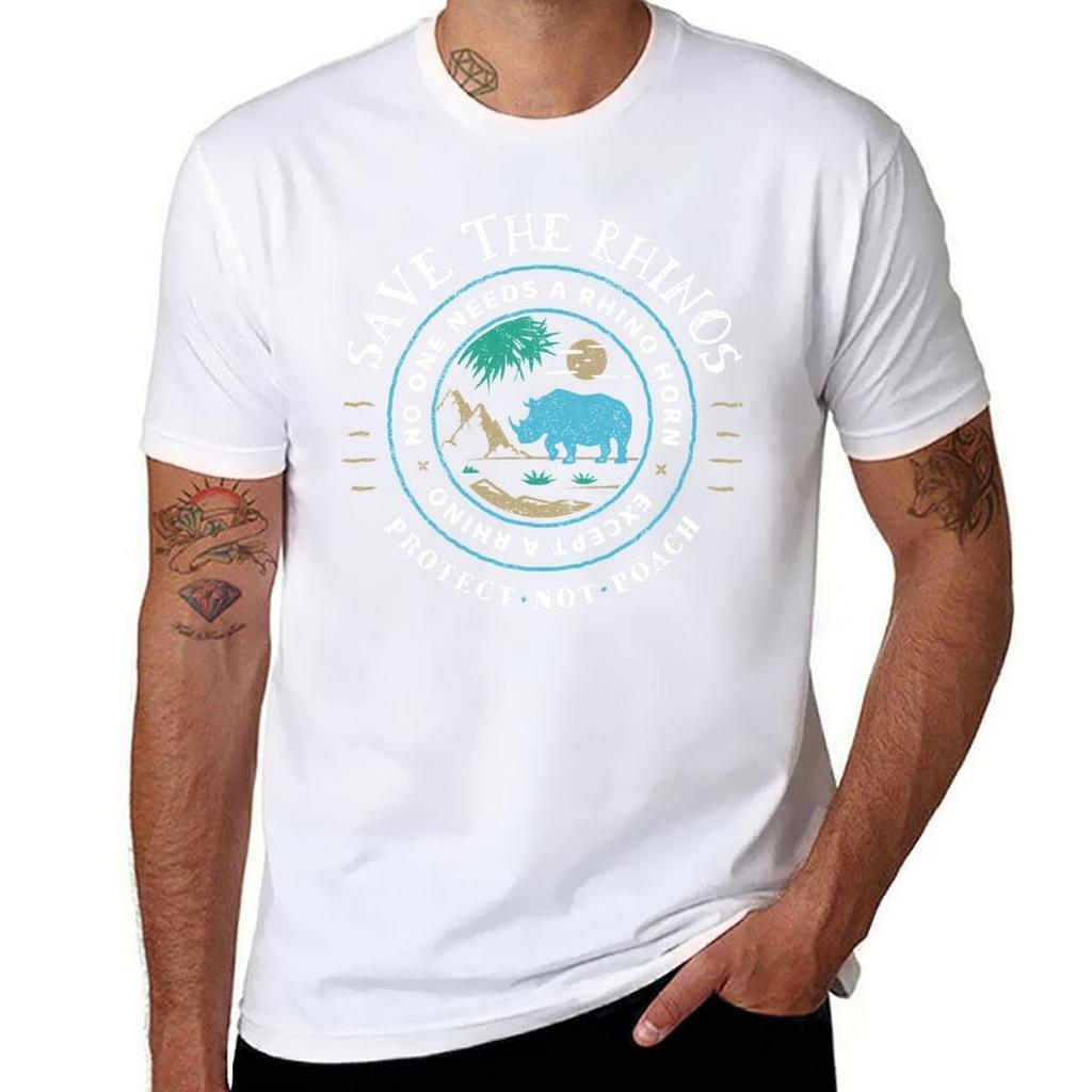 Save The Rhinos No One Needs a Rhino Horn Except A Rhino TShirt Standard Fit Solid Tee Shirt