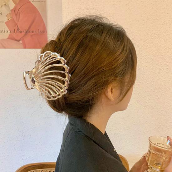 Hair Claw Oceanic Design Back Head Hair Clip with Shells Starfish Conch Pattern Multi-Purpose Hair Accessories