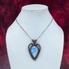 Owyhee Blue Opal Pendant Handmade Pendant Gemstone Copper Wire Wrapped Jewelry
