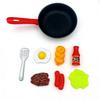 8PCS Children Kitchen Food Toys Simulation Cookware Game Set Pretend Play Pot Steak Vegetable Bread Hot Dog Omelette Kids Gift