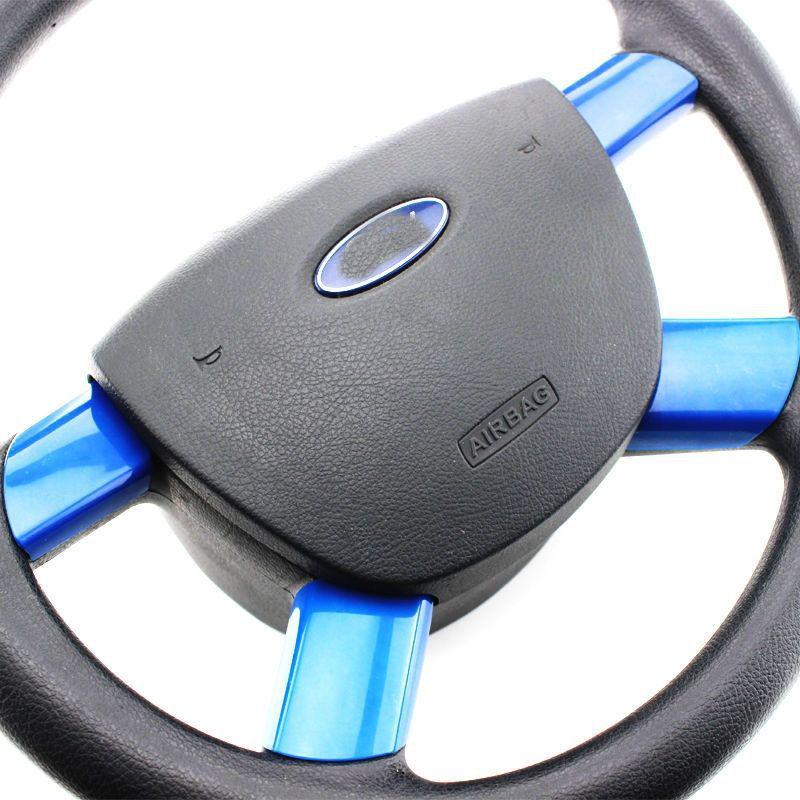 Stainless Steel & ABS Decorative Decals for 2005-2014 Ford Focus Steering Wheel Trim