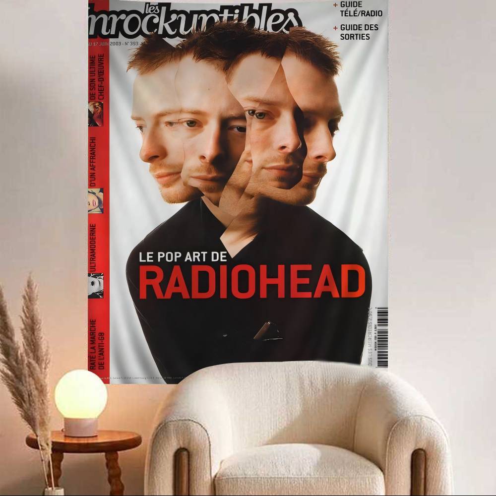 Rock Band RRadiohead Hängendes Böhmisches Wandteppich Japanischer Wandteppich Anime Kawaii Zimmerdekoration