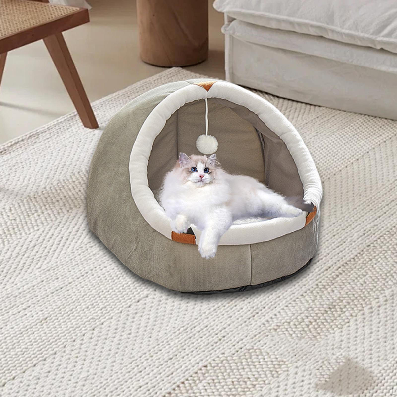 

Мультяшне ліжко для домашніх тварин. Кішка. Печери. Гніздо. Напівзакрита зручна будка з м ячем. Будинок для тварин. L_B