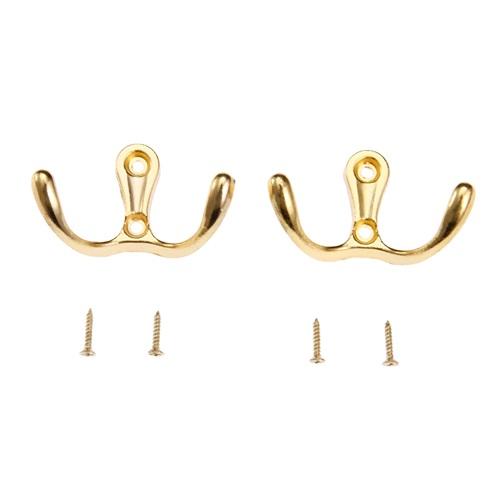 

8 Sets Double Head Hooks Wall Mounted Hanger Furniture Fittings Antique Coat/Key/Bag/Towel/Hat Holder Bathroom Kitchen + Screws