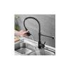 Kitchen Mixer Tap Matte Black Kitchen Faucet with Pull-out Sprayer Black