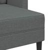 2 Seater L Shaped Sofa with Chaise Longue Dark Gray 125 Cm Fabric