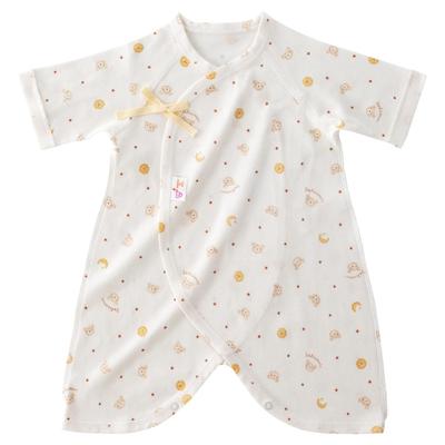 Baby Castle Combi Sizes Bear Made In Japan Undershirt, 50-60, Cookie, Beige,