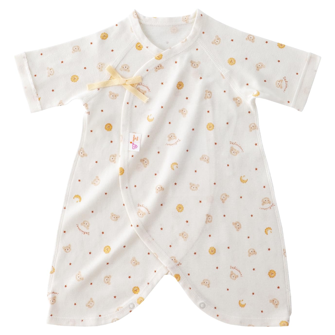 

Baby Castle Combi Sizes Bear Made in Japan Undershirt, 50-60, Cookie, Beige, бежевый