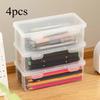 10/4/1pc Large Capacity Transparent  Pencil Case  Stackable Clear Office Supplies Organizer for Pencils, Erasers Tape Dispensers
