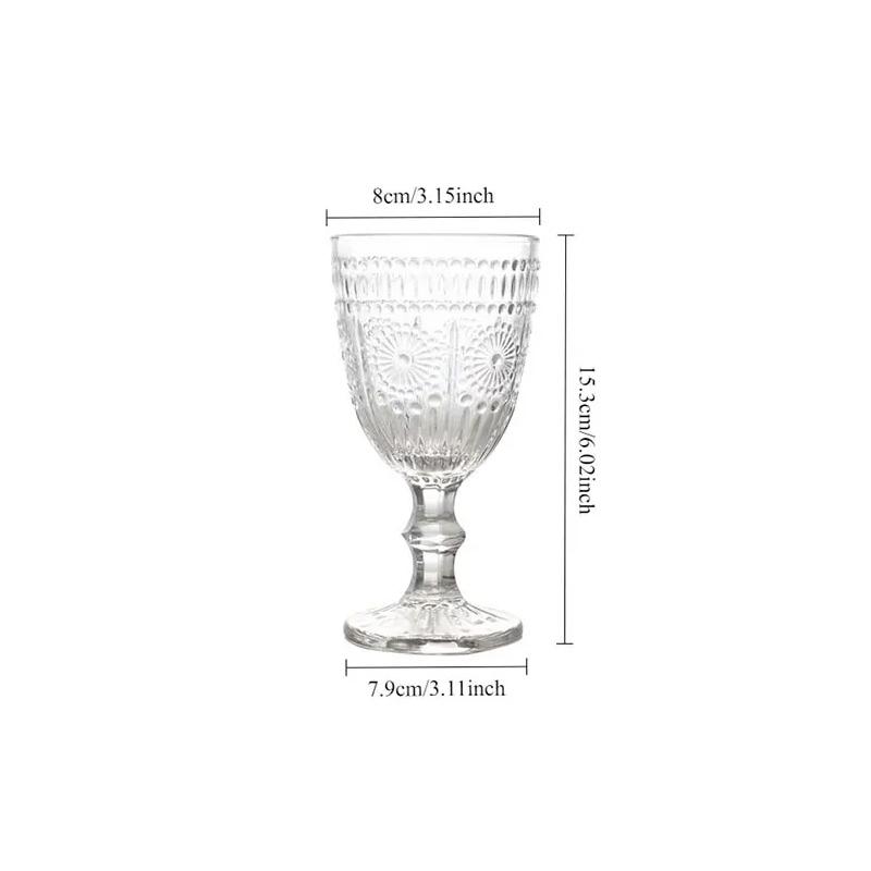 230ml/300ml High End Wine Glasses Luxury Cocktail Glass Transparent Whiskey Glass Classic Brandy Beer Cups Party Bar Accessories 1pcs