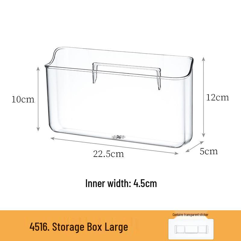 Transparent Wall-Mounted Mirror Cabinet for Bathroom Cosmetics and Lipstick Storage