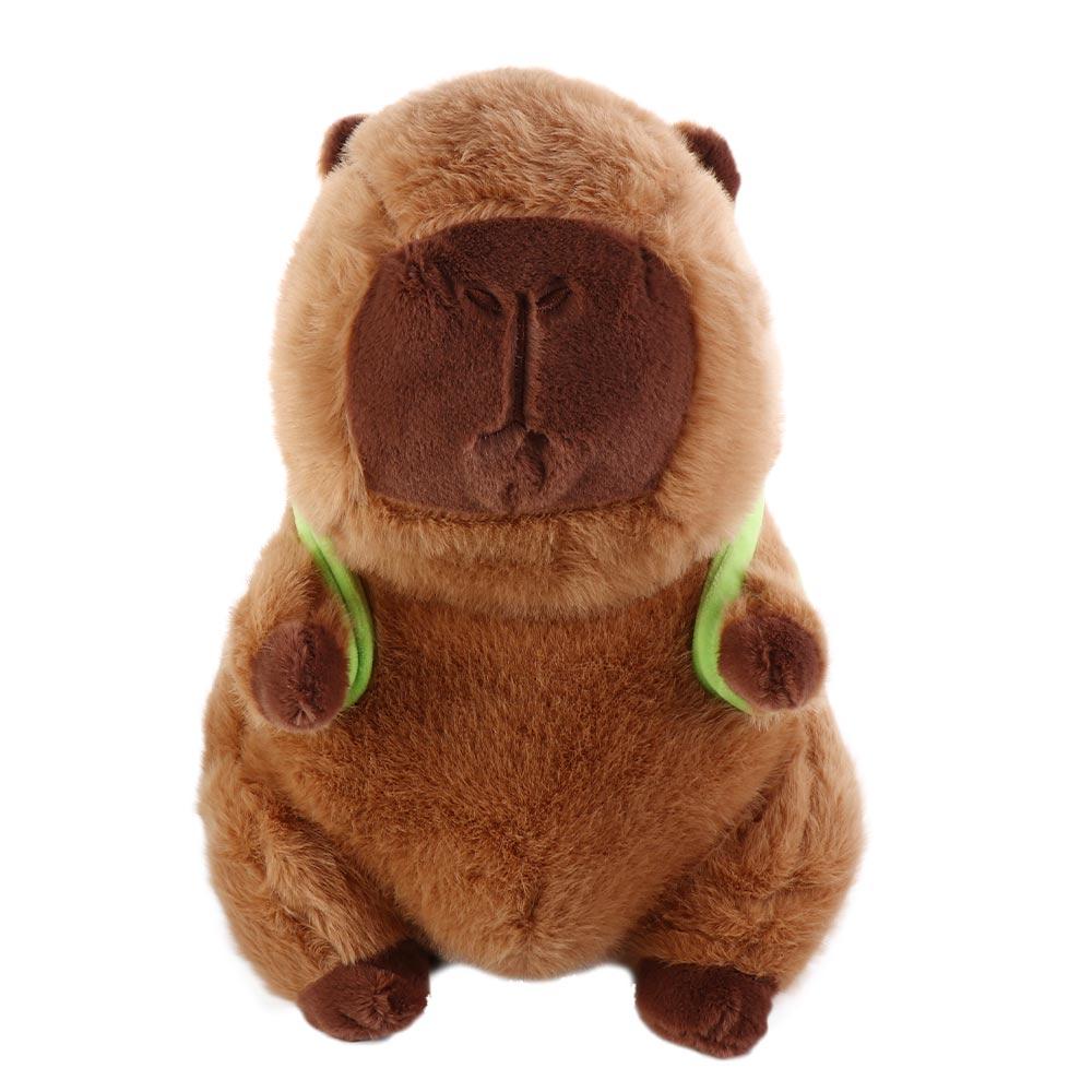 Simulation Capybara Plush Doll With Turtle Animal With Turtle Backpack  Christmas Toy