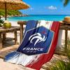 France Soccer Club Emblem  Printed Microfiber Beach Towel, Soft And Absorbent, Quick-Dry, Ideal for Summer Travel, Beach Essential, Swimming Pool