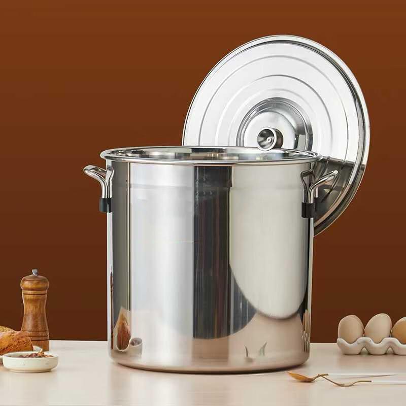 Lu Feng Lai Commercial Stainless Steel Stock Pot with Lid