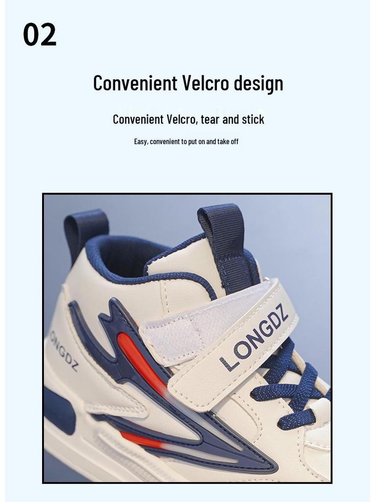Jungen Herbst 2024 High-Top Rutschfeste Weiche Sohle Skateschuhe für Kinder