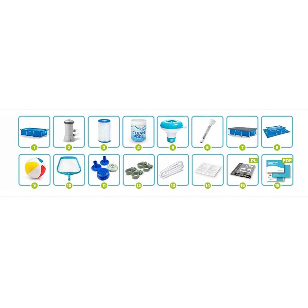 Frame Garden Pool 300 X 200 X 75 Cm 15-In-1 Intex 28272