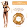HeySplash Pool Floats Inflatable Diamond Ring Pool Float Arge Engagement Ring Floatie for Bachelorette Party Swim Tube Toy Raft