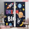 2 Stück 2D Flachdruck Vorhänge Träume Groß Weltraumrakete Astronaut Polyester Ohne Strom Partydekorationen Perfekt für Alle