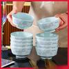 Blue Sweet Honey Ceramic Rice Bowl - Thickened, Anti-Scald, Durable, Home Use, Wang Seal
