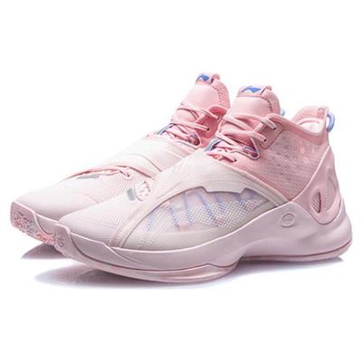Li Ning Cicada Wing Basketball Shoes Men's Mid Top Primrose Pink/Light Pink ABAR081-6