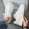 Spring Thick-soled Sports Sneakers for Teenagers Versatile Breathable Casual White Shoes