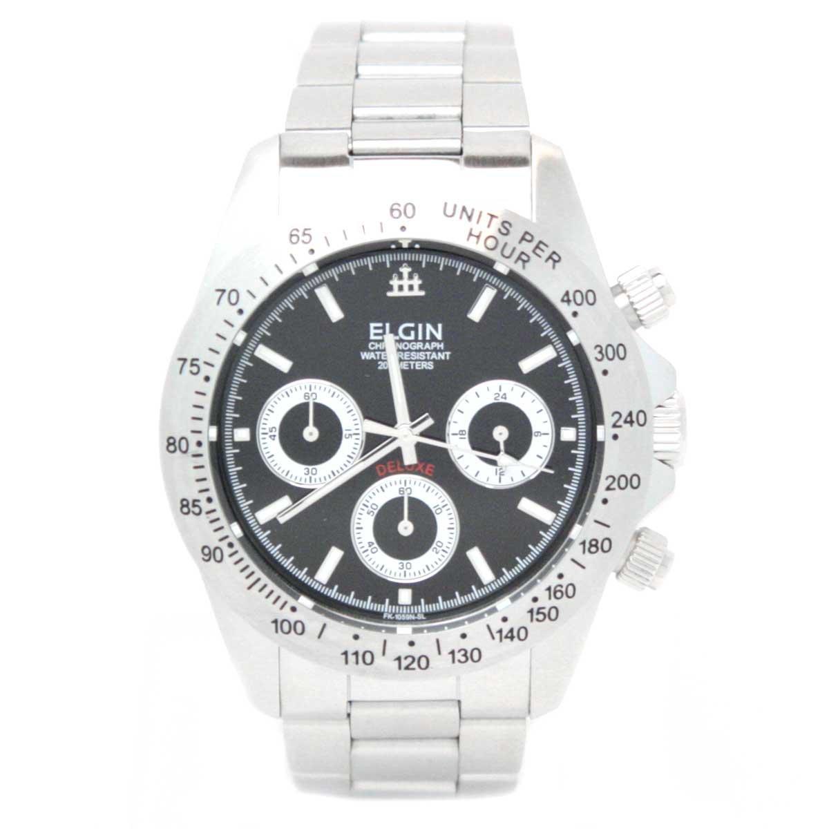

Watch Silver Chronograph Diver [Elgin] FK1059S-B Men s