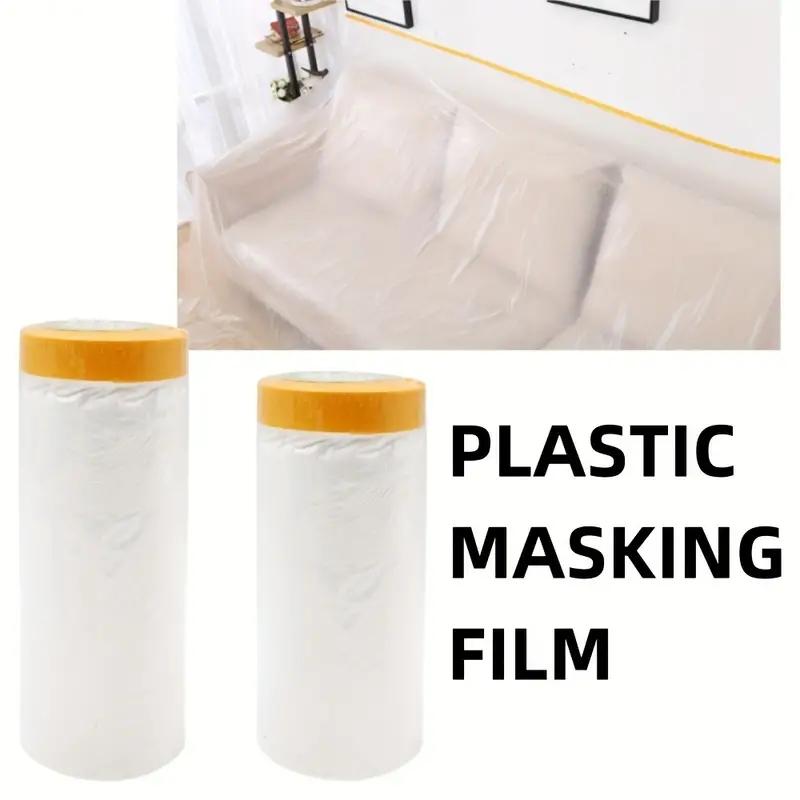 Pre-Taped Masking Film Protection PE Covering Cloth Tape for Living Room Furniture Dust-proof Spray Paint Automobile Painting