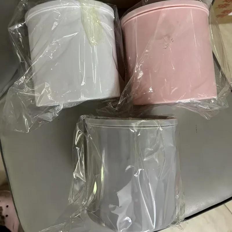 1PC Mini Trash Can with Lid Office and Home Storage Box Household Storage Cleaning Supplies Desktop Trash Can with Lid