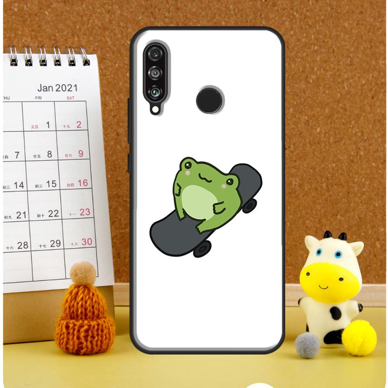 Frog Skateboard Cute Kawaii For Huawei Nova Y72 Y70 Y91 Y90 Y60 Y61 Y73 3i 7i 8i 11i 12i 9 10 SE P20 P30 P40 Lite Case