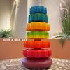 Colorful Plastic Rainbow Stacking Tower Toy For Toddlers Ages 1-2 Educational Fun