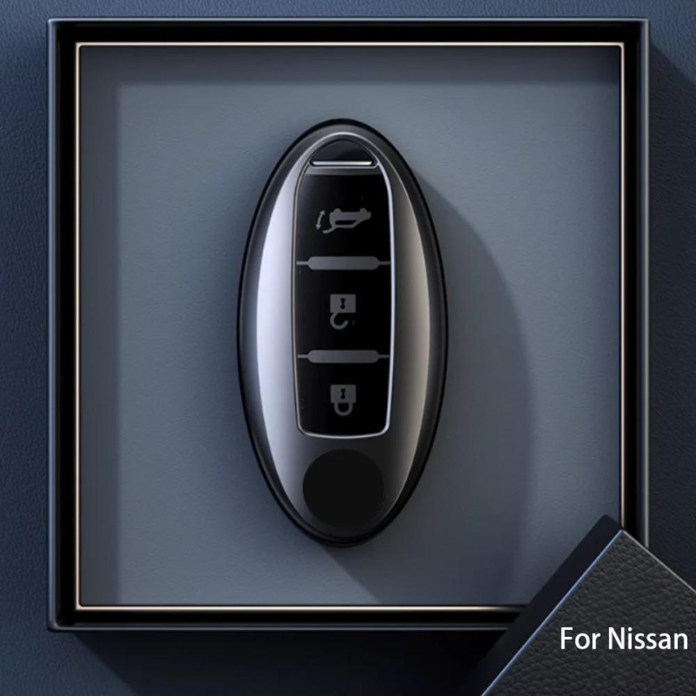 Titanium Gray for Nissan X Trail T32 2020 Rogue Patrol Murano Htrail Maxima 4 Button Remote Car Key Case Cover Holder Accessorie