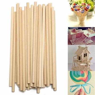 10PCS Round Counting Stick Woodworking Wooden Diy Craft Gifts Round Wooden Rods