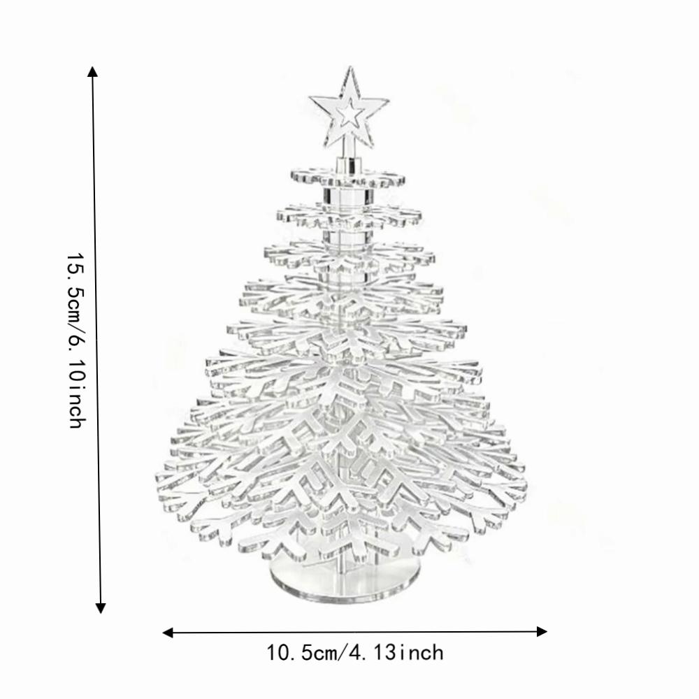 3D Slot Assembly Christmas Tree Kit Acrylic Holiday Desktop Centerpiece  Beginner‑Friendly
