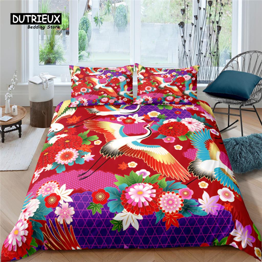 

Роскошный 3D комплект постельного белья в японском стиле для дома, удобный комплект пододеяльника, детский комплект постельного белья размера Queen и King EU/US/AU/UK EU single(135x200cm)