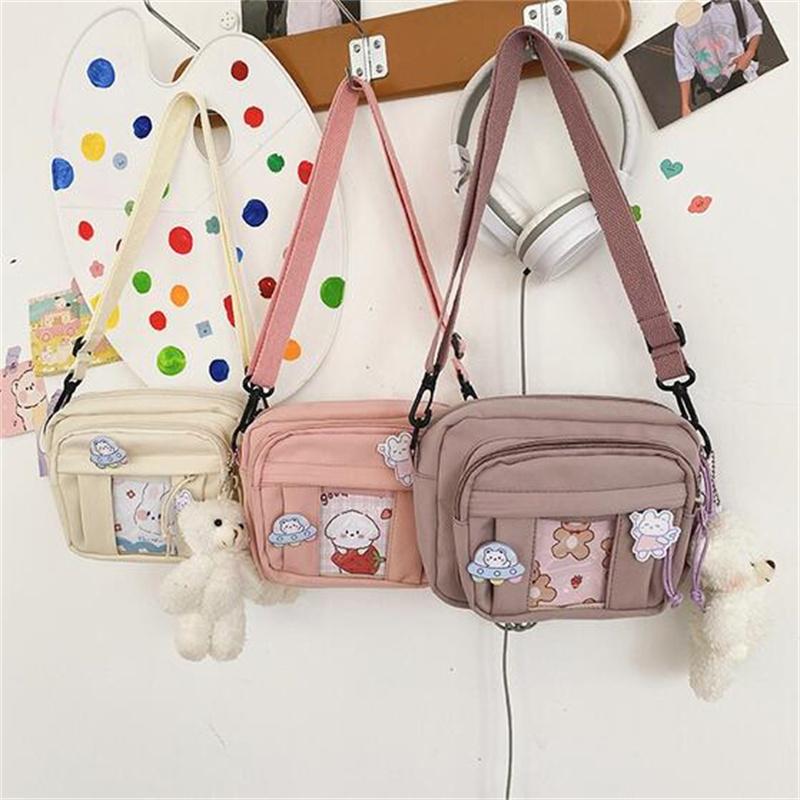 Kawaii Taschen Mädchen Trend Transparente Tasche Kleine Umhängetasche für Frauen Geldbörsen und Handtaschen Schultertasche