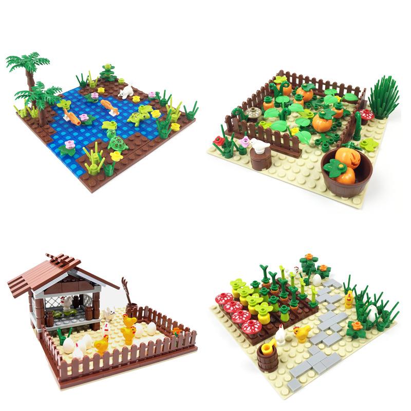 MOC Farm Animal DIY Building Blocks Set
