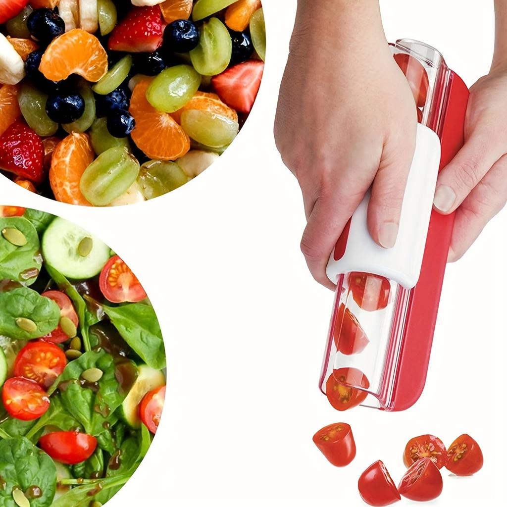 Compact Size, Multi Fruit Slicer for Kitchen , Ideal for Grapes, Cherries ,More, Quickly Slices Vegetables ,Fruits Into Uniform Slices
