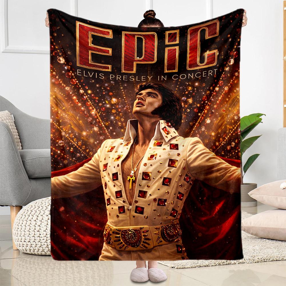 Elvis Presley's Iconic Smile Blanket Comfortable Great for Chair Picnics Couch for All Occasions Stylish Decor Birthday Christmas Gift Blanket