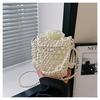 Sweet Fashion Pearl Bucket Bag Mini Beaded Shoulder Crossbody Bag Decorative Portable Lipstick Women's Bag