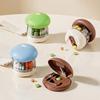 Rotating 4 Grids Pill Box Sealed Travel Pill Container Multi-functional Pill Dispenser  Office
