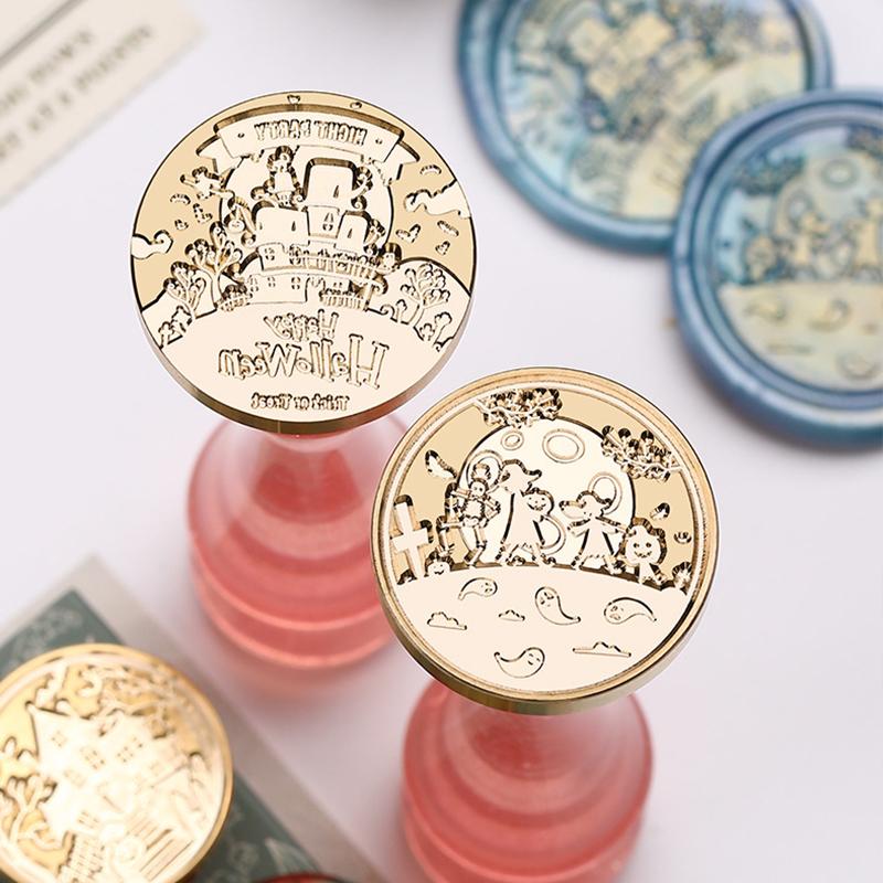 Halloween Stamp Copper Head Wax Seal Personalized Wedding Stamp Sealing Tool Letter Invitation Decoration Crafts Supplies HCZ041