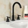 Bathroom Sink Faucet Dual Handle Gold Chrome hot & cold water Deck mounted Sink Faucets gold 3 hole 8 inch Basin tap