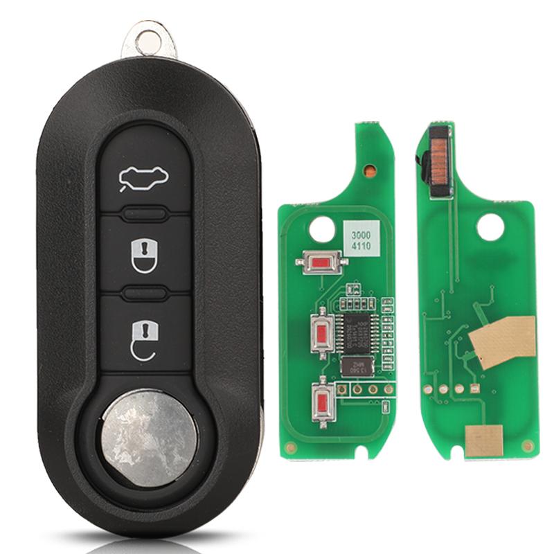 Jingyuqin 2/3 Buttons Delphi BSI /Marelli 434Mhz ID46 Car Remote Key For Abarth 500 595 500 124 695 5CC 71752289 6000628973
