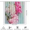 Pink Peony Flower Shower Curtain Botanical Floral Print Bathroom Decor Vintage Rustic Farmhouse Washable Curtains