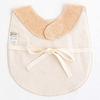 Pompkins BABY Organic Cotton Bib and Dog Made In Japan Y-1083 100% (Rabbit, Bear, Series) (Bear (Brown))