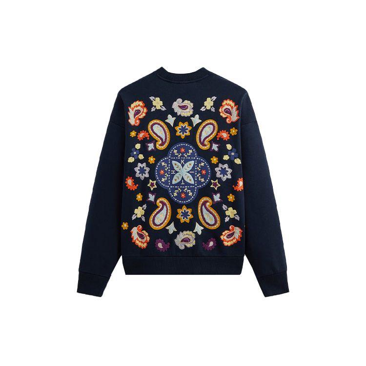 

Kith Paisley Nelson Crewneck Nocturnal Unisex Tops Blue KHM031659-413 L