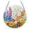 Rond Gebrandschilderd Glas Raam Hangend Paneel 15cm Diameter Boomontwerp Decoratieve Suncatcher met Metalen Ketting voor Binnenraamdecoratie